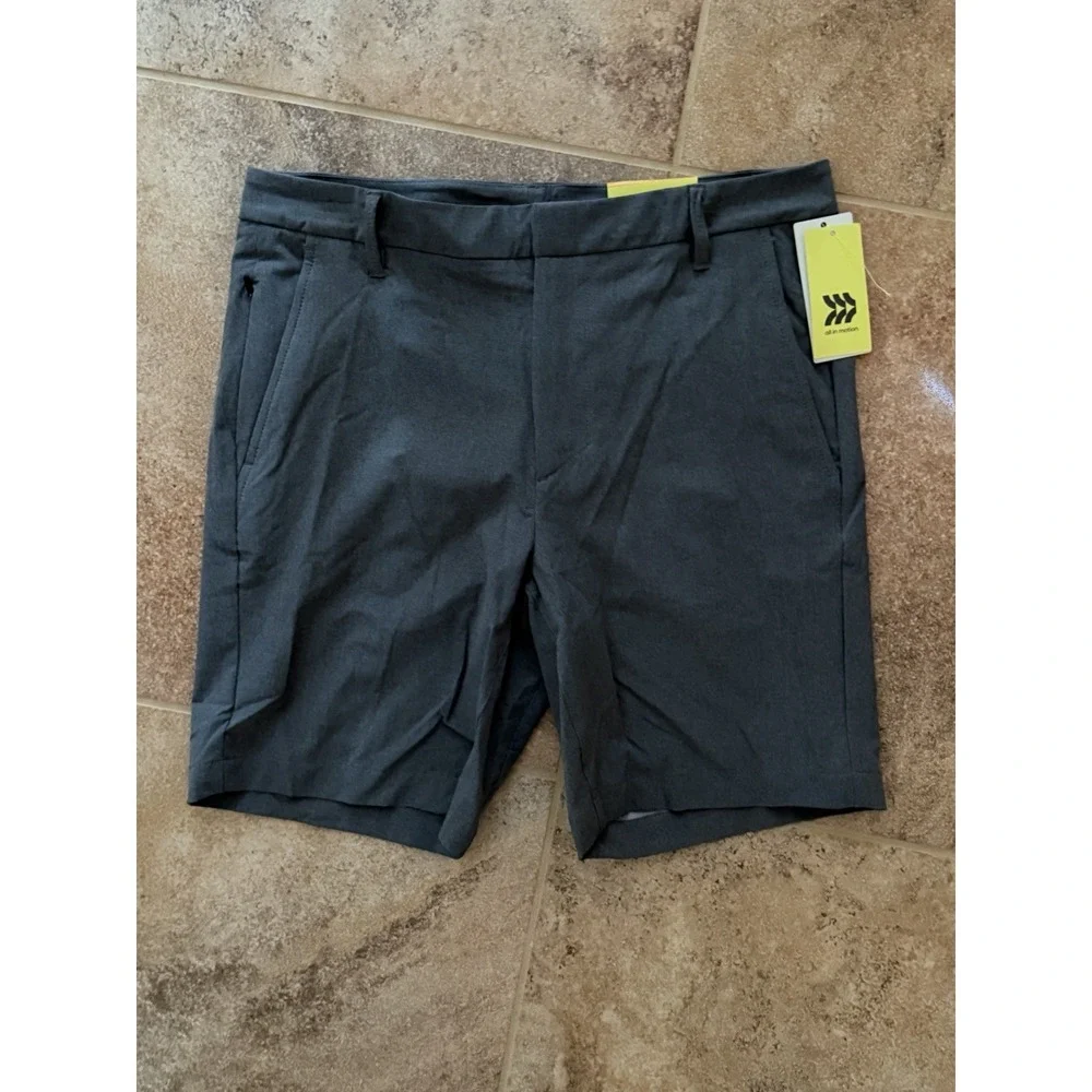 All in Motion Men's Gray Golf Cargo Shorts UPF 50+ Inseam 8